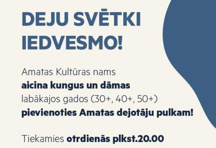 Pievienojies Amatas dejotāju pulkam!