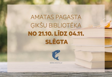 Ģikšu bibliotēkā no 21.oktobra  līdz 4.novembrim slēgta