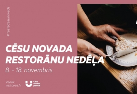 No 8. līdz 18.novembrim notiks Cēsu novada Restorānu nedēļa