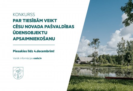 Piedalies konkursā par ūdensobjektu apsaimniekošanu