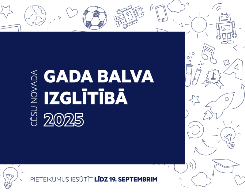 Izsludināts konkurss “Cēsu novada Gada balva izglītībā 2025"; aicinām pieteikt izcilākos!