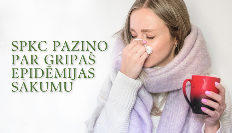 Slimību profilakses un kontroles centrs paziņo par gripas epidēmijas sākumu
